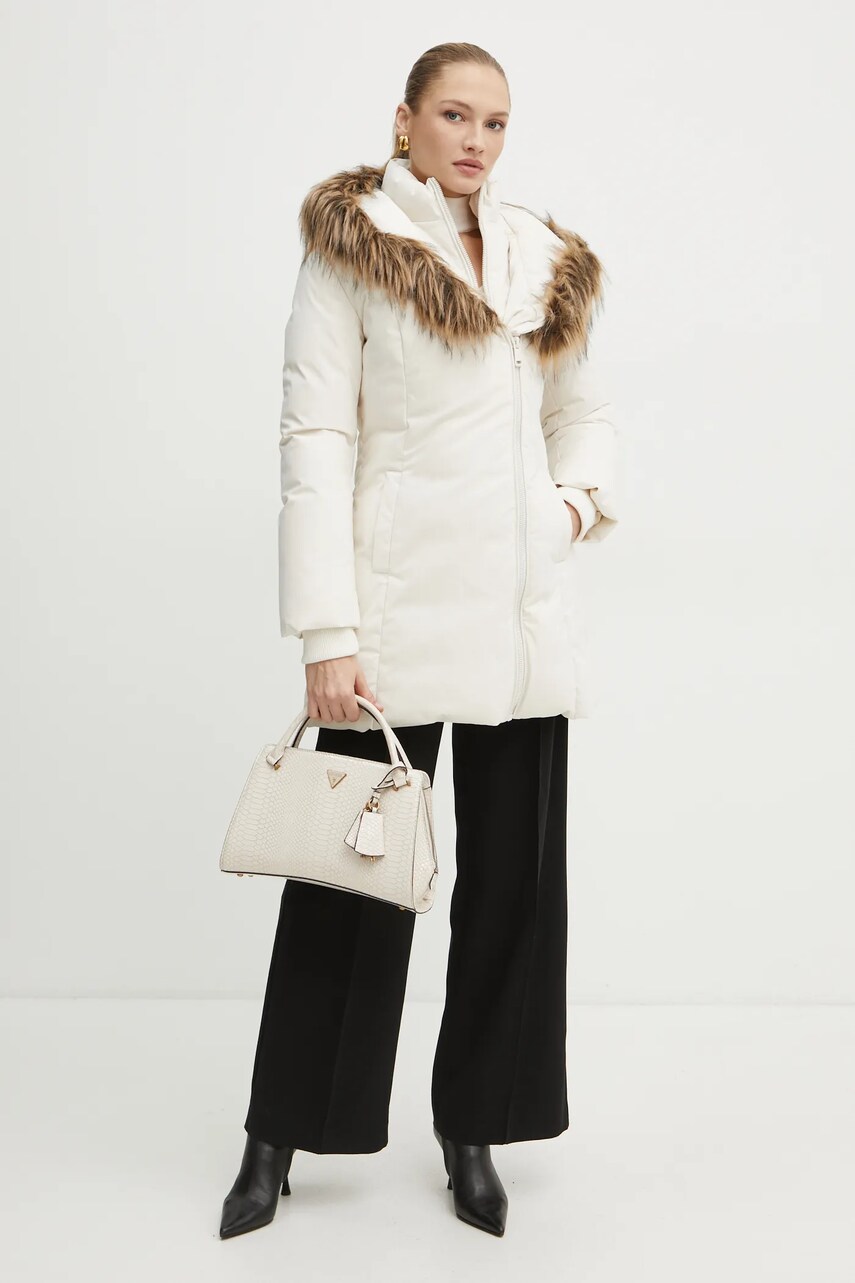 Куртка Guess SYLVIE жіноча колір бежевий зимова W4BL59 WG7X2