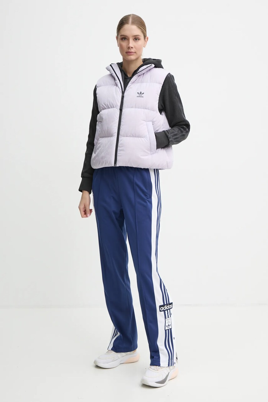 Пухова безрукавка adidas Originals Regen Down Vest жіноча колір фіолетовий зимова IW8366