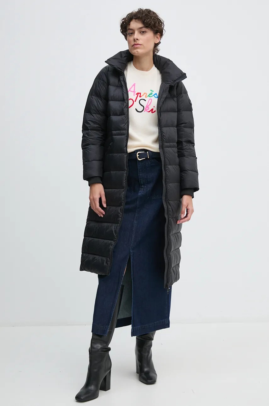 Пухова куртка Tommy Hilfiger жіноча колір чорний зимова WW0WW43553