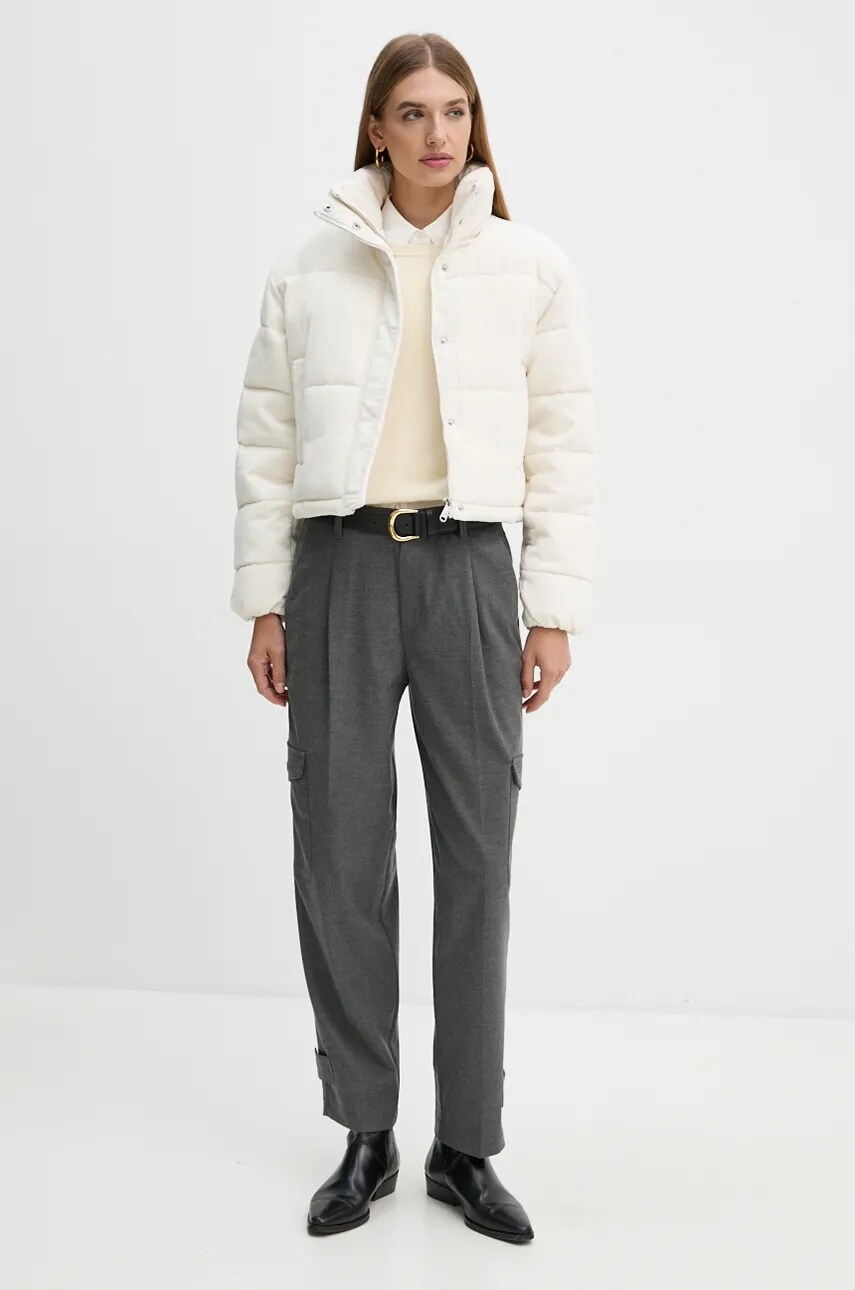 Вельветова куртка Calvin Klein Jeans колір білий зимова oversize J20J224620