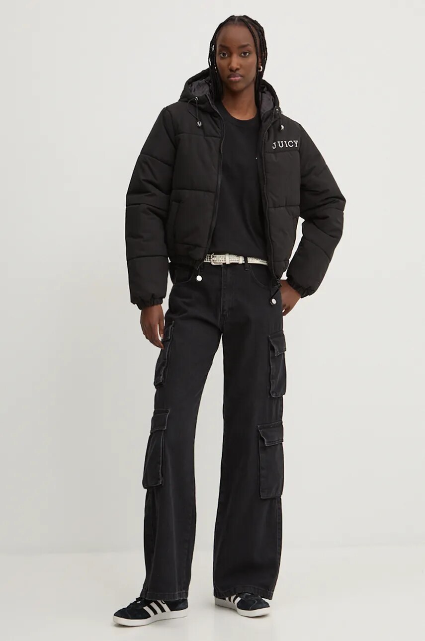 Куртка Juicy Couture MARGIE PUFFER жіноча колір чорний зимова oversize JCOIJ224553
