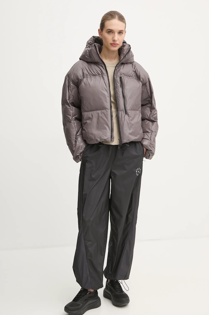 Куртка adidas by Stella McCartney жіноча колір коричневий зимова IW9841