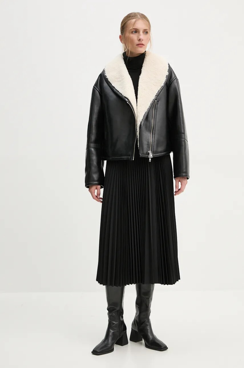 Куртка Stand Studio Leonora Jacket жіноча колір чорний перехідна oversize 66325-9132