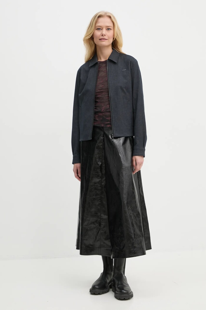 Куртка G-Star Raw жіноча колір синій перехідна D25280-D722