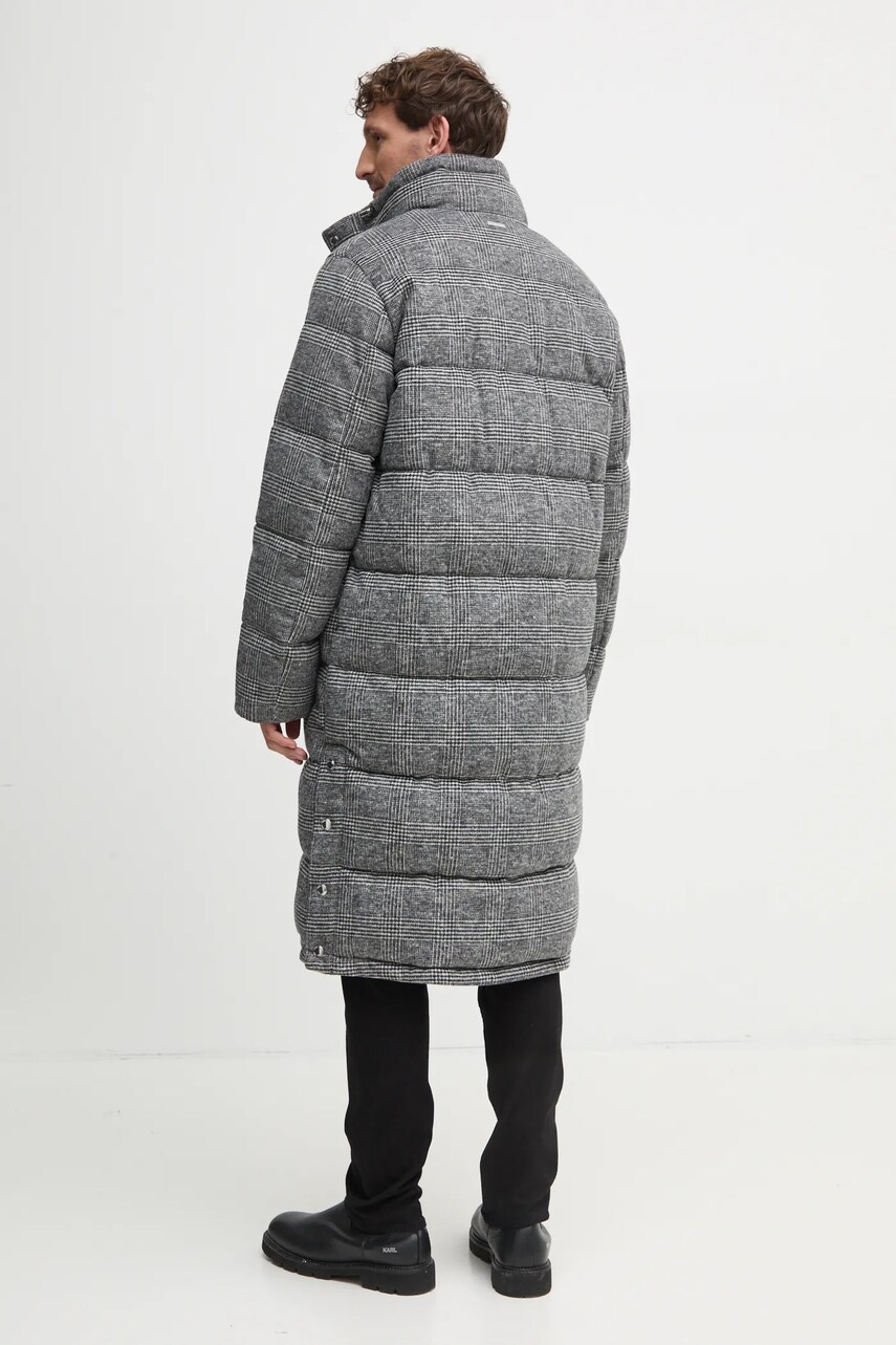 Куртка з домішкою вовни Michael Kors колір сірий зимова CF4202FFF1