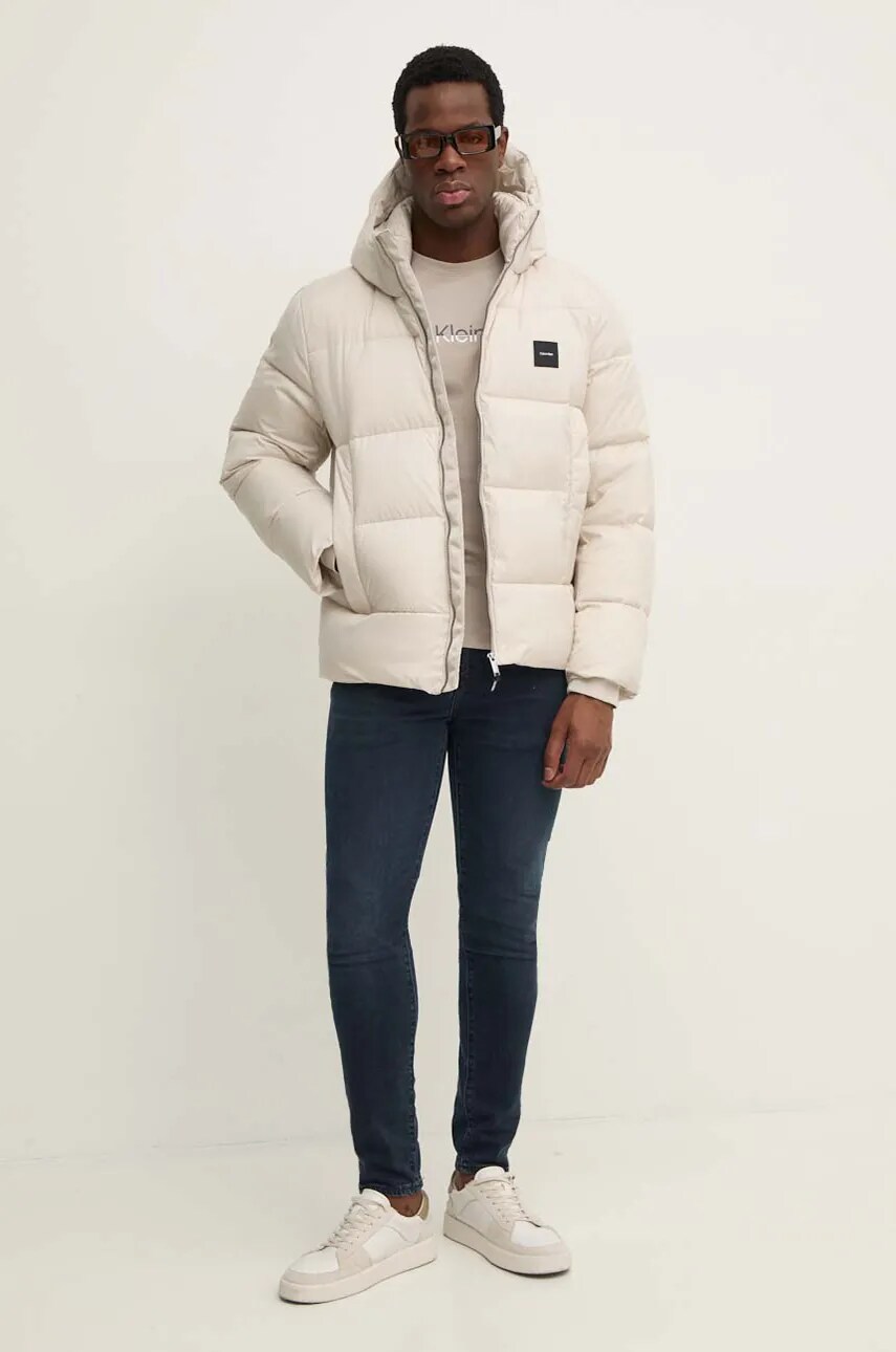 Куртка Calvin Klein чоловіча колір бежевий зимова K10K113476