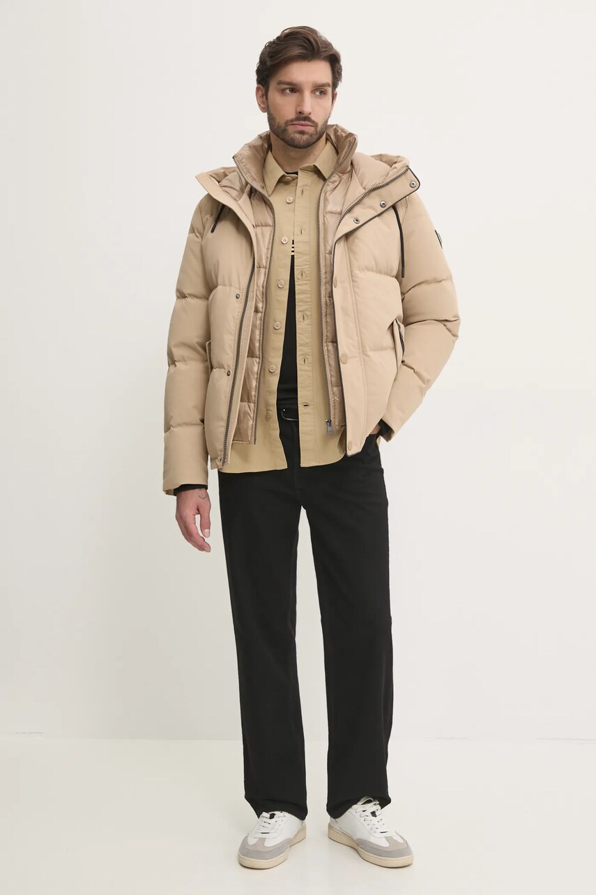 Пухова куртка Guess чоловіча колір бежевий зимова M4BL43.WGJR2