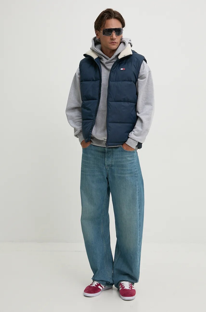 Безрукавка Tommy Jeans чоловіча колір синій зимова DM0DM19632