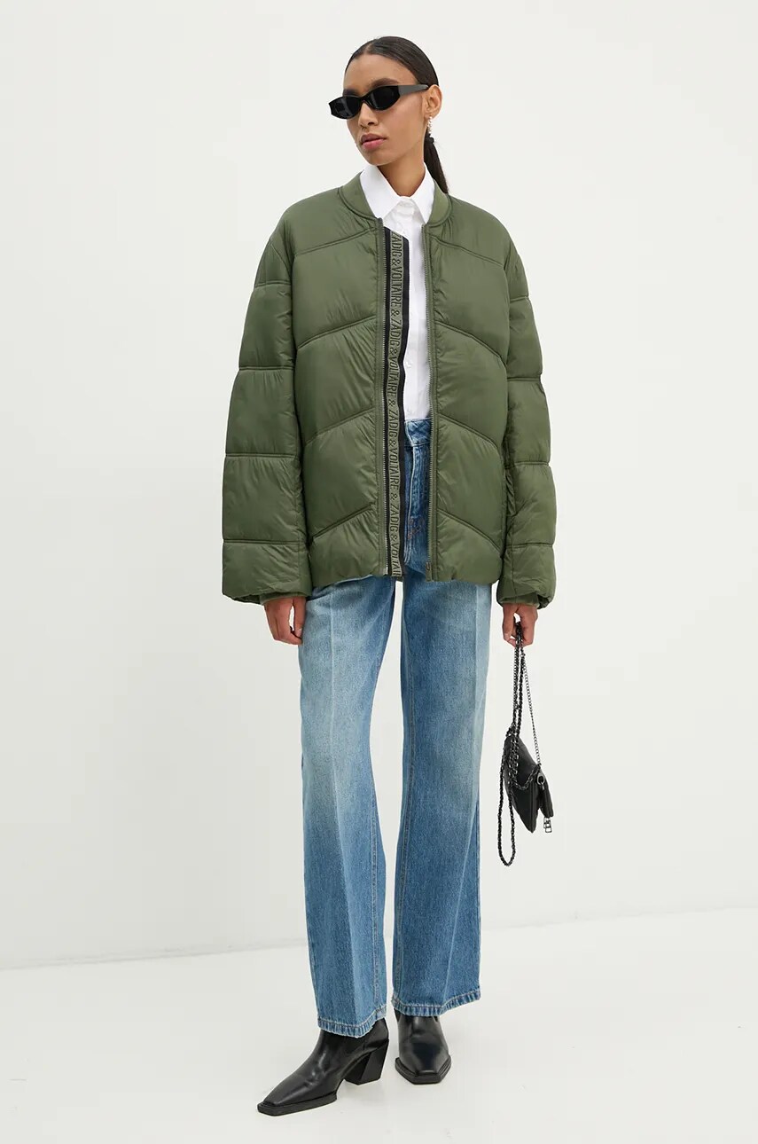Куртка ZADIG&VOLTAIRE колір зелений перехідна WMOW00384