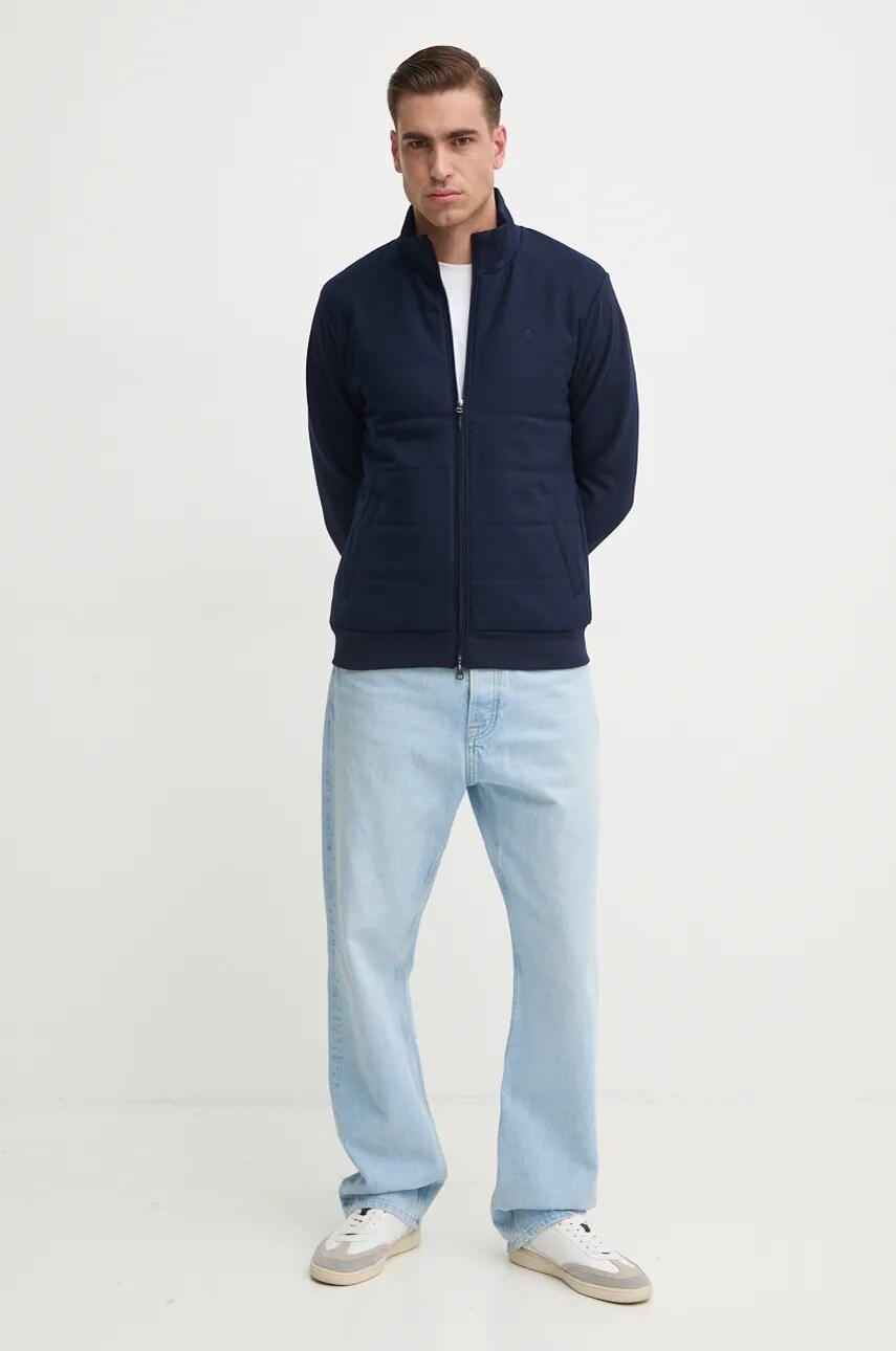 Кофта Hackett London чоловіча колір синій однотонна HM581275