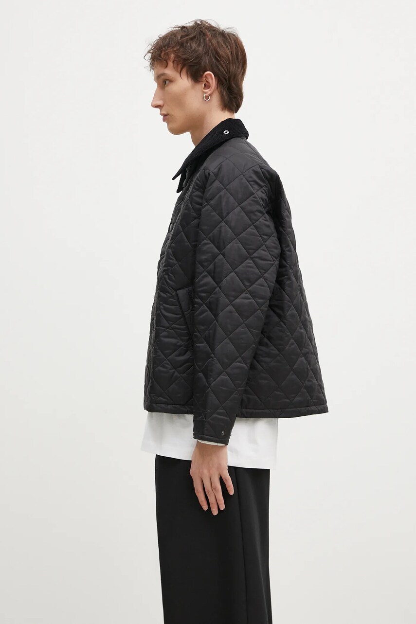 Куртка Barbour OS Transport Quilted Jacket чоловіча колір чорний перехідна oversize MQU1796