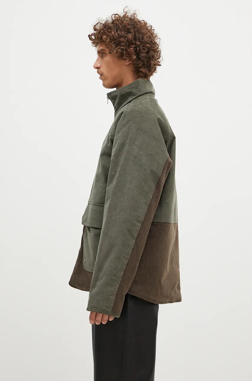 Куртка з домішкою вовни Norse Projects Hakon Solotex Corduroy колір зелений перехідна N50.0257.8098