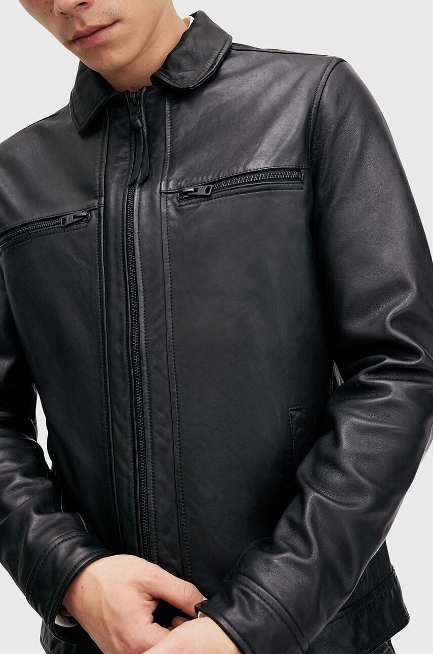 Шкіряна куртка AllSaints LUCK JACKET чоловіча колір чорний перехідна M069LB