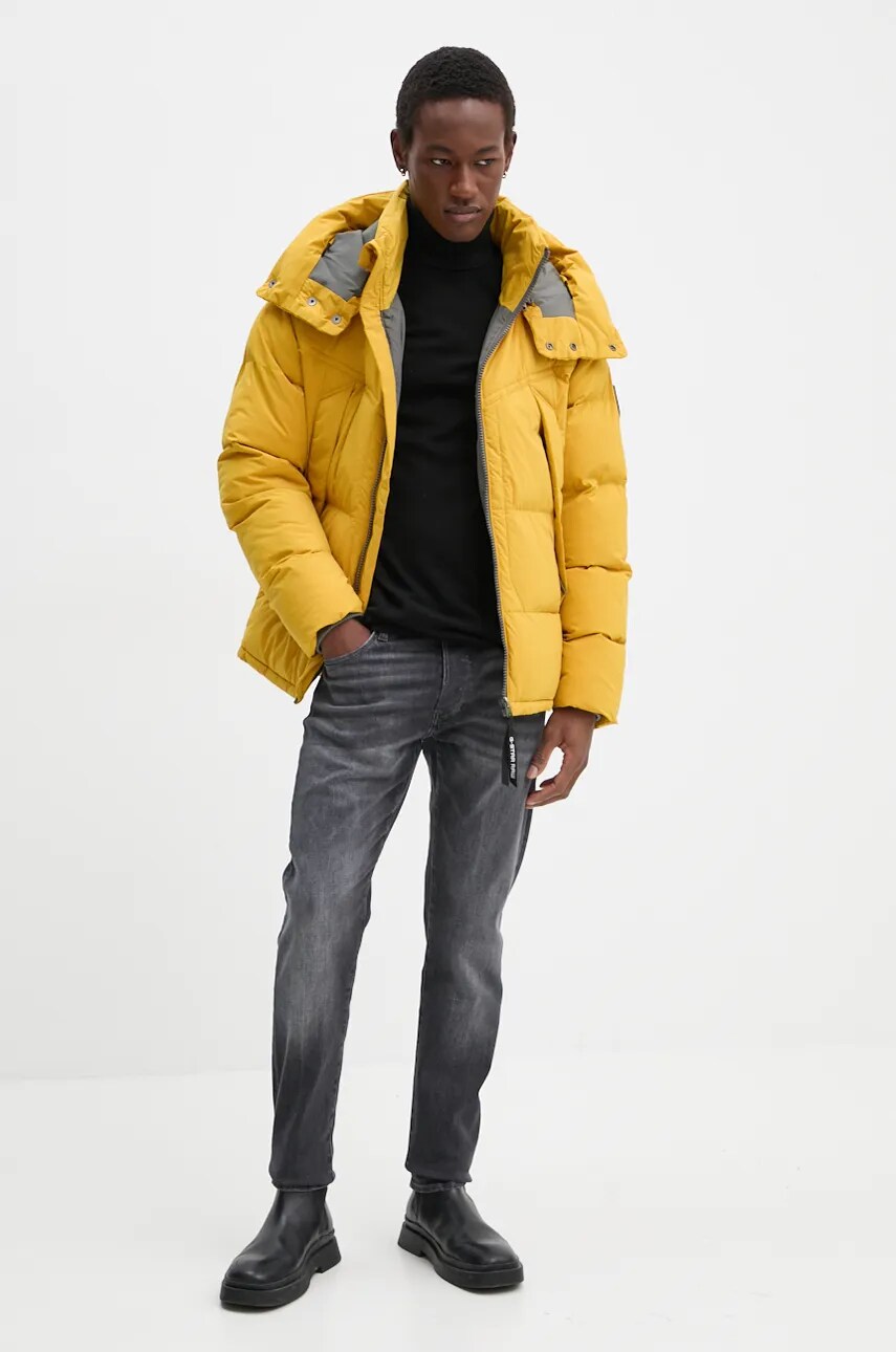 Куртка G-Star Raw чоловіча колір жовтий зимова oversize D25345-D518