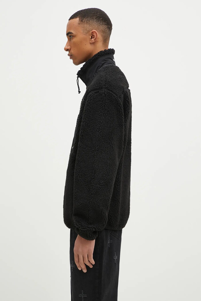 Куртка thisisneverthat SP Sherpa Fleece Jacket чоловіча колір чорний перехідна TN243BOWHS01