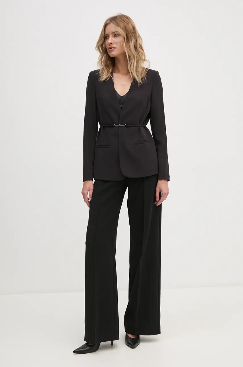 Піджак Calvin Klein колір бежевий без застібки однотонний K20K207154