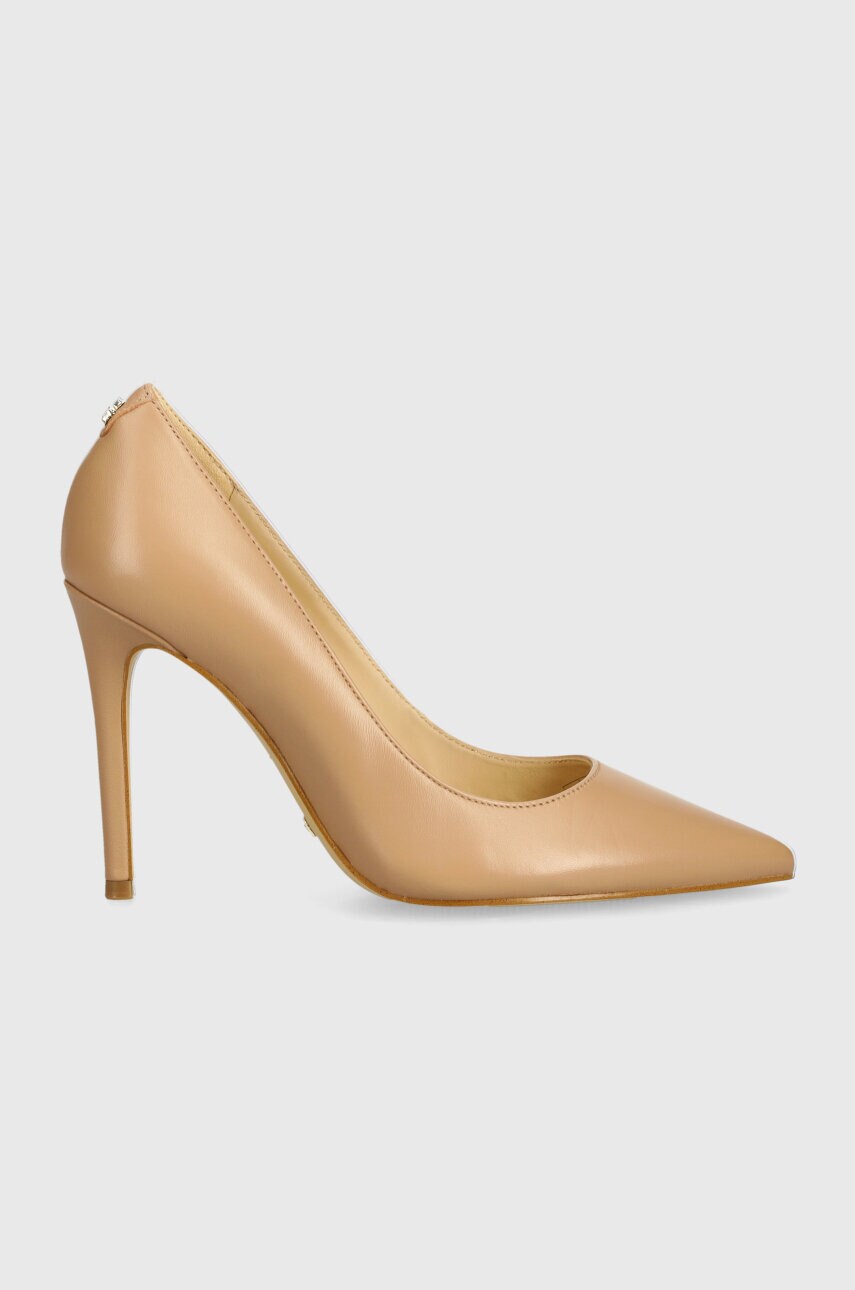 Шкіряні туфлі Guess GABBEN колір бежевий FLTGAB LEA08