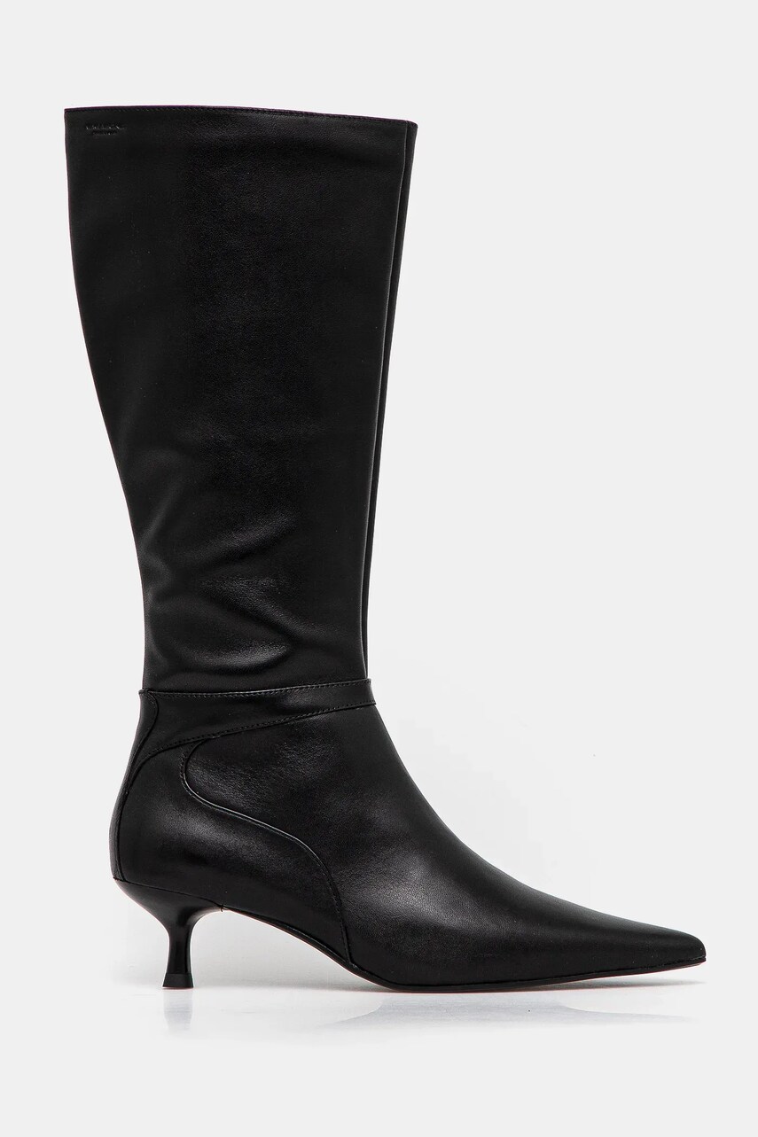 Шкіряні чоботи Vagabond Shoemakers LYKKE жіночі колір чорний на шпильці 5814-001-20
