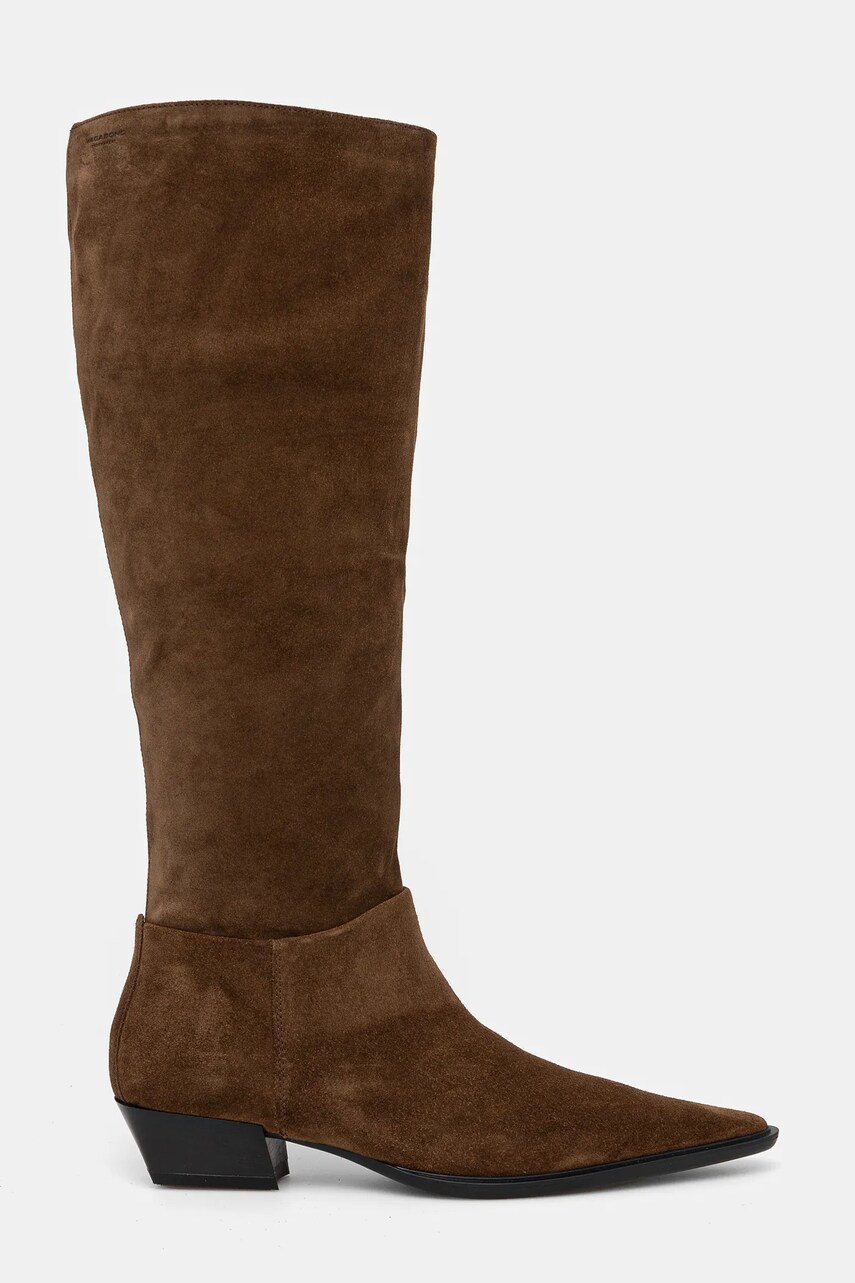 Замшеві чоботи Vagabond Shoemakers CASSIE жіночі колір коричневий каблук блок 5850-340-39