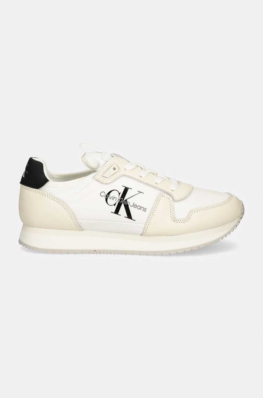 Кросівки Calvin Klein Jeans RUNNER SOCK LACEUP ML LTH колір білий YW0YW01616
