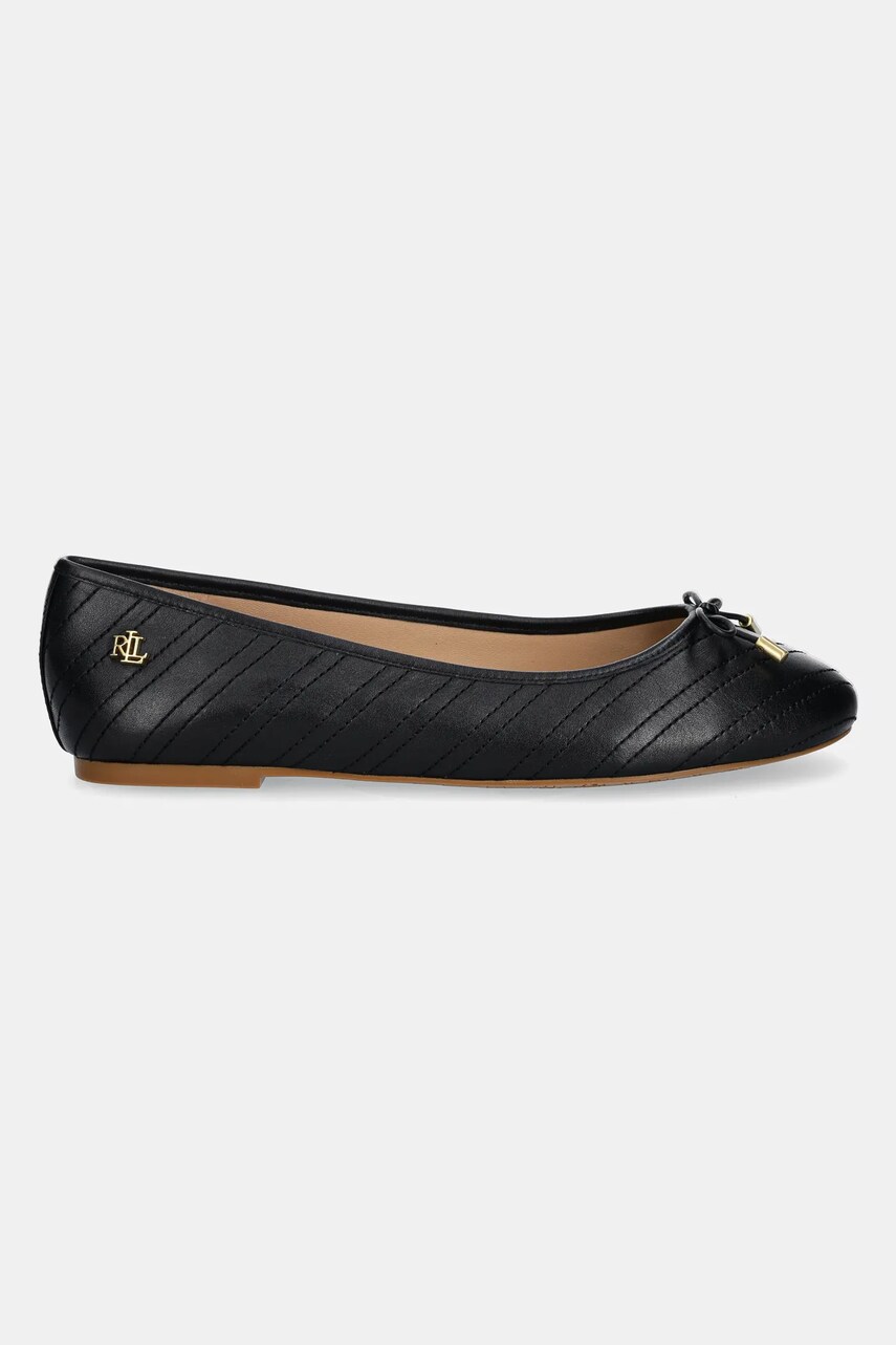 Шкіряні балетки Lauren Ralph Lauren Jayna колір чорний  802951489001