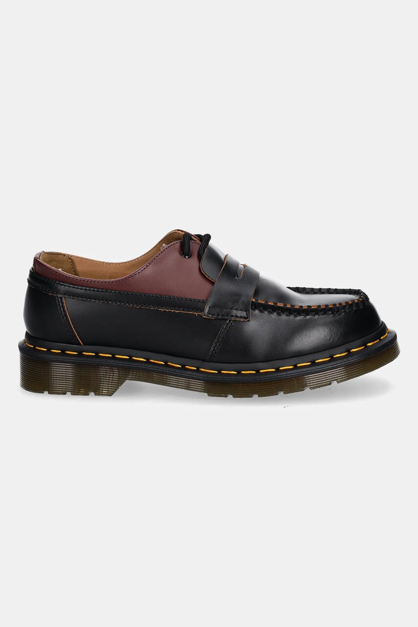 Шкіряні мокасини MM6 Maison Margiela MM6 Maison Margiela x Dr. Martens жіночі колір бордовий на плоскому ходу S66WR0029.P8031