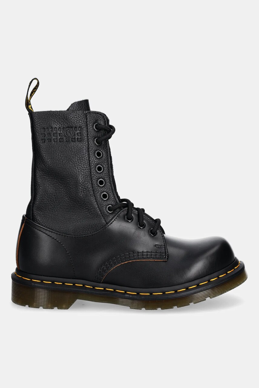 Шкіряні черевики MM6 Maison Margiela MM6 Maison Margiela x Dr. Martens жіночі колір чорний на платформі S66WU0126.P8030