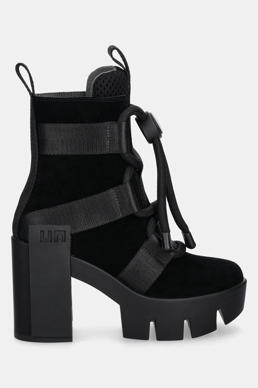 Черевики United Nude Grip Nomad Mid II жіночі колір чорний каблук блок 107640157