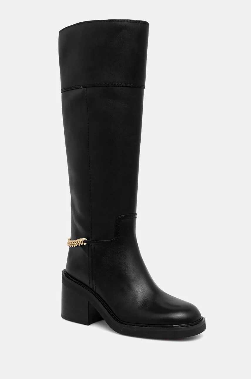 Чоботи MICHAEL Michael Kors Carlisle жіночі колір чорний каблук блок 40F4CLMB5L.001
