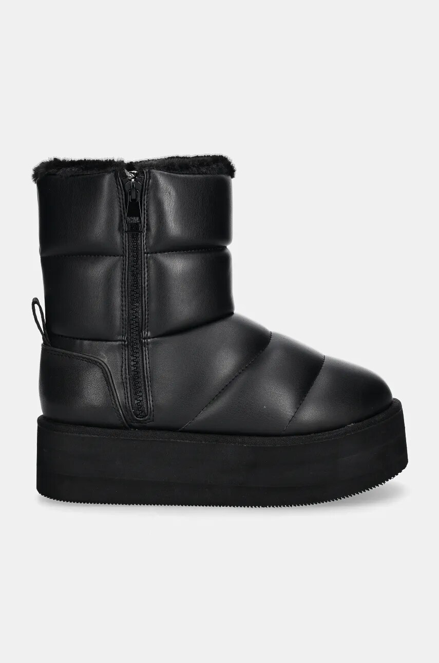 Шкіряні чоботи Karl Lagerfeld THERMO колір чорний KL48554
