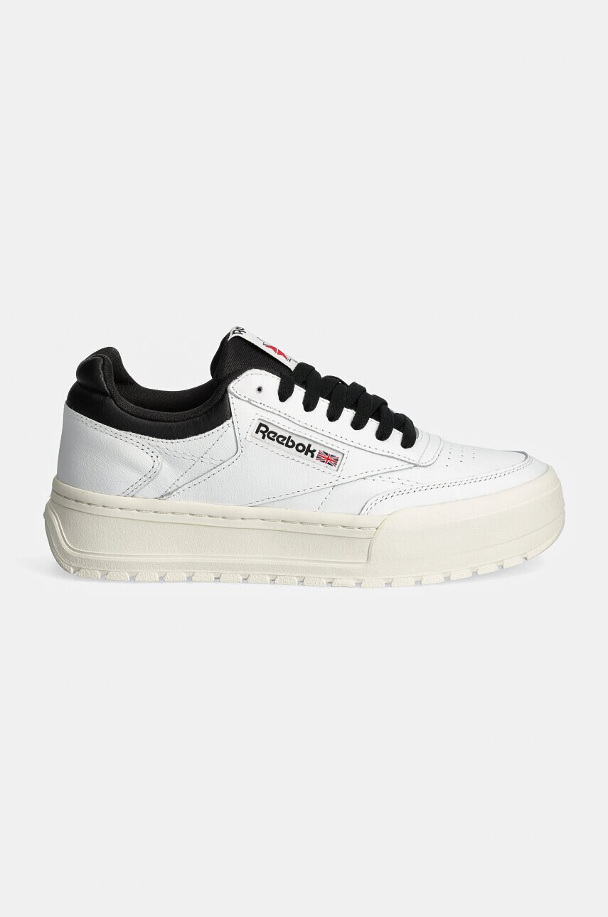 Шкіряні кросівки Reebok Classic Club C Megacourt колір білий 100201238