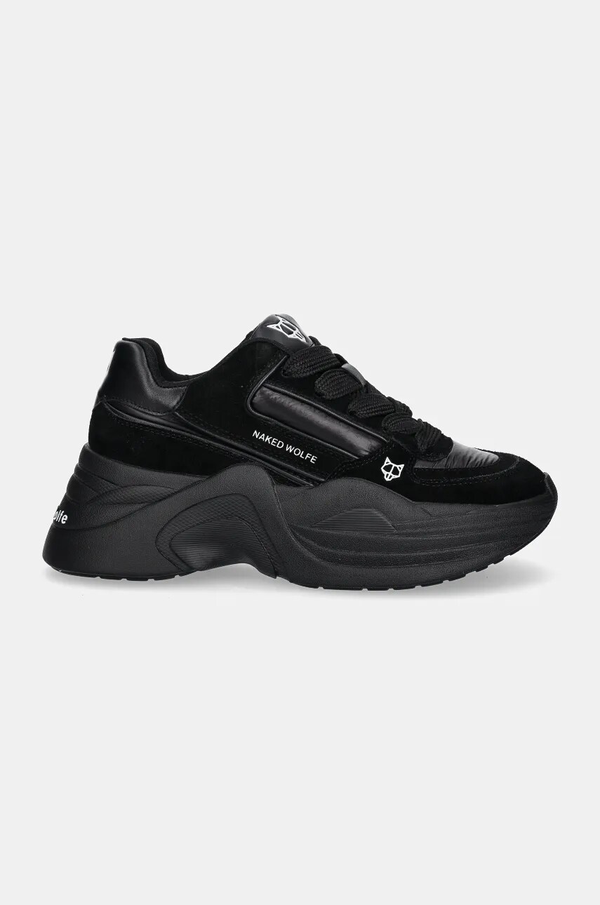 Кросівки Naked Wolfe Temple колір чорний Temple Black Leather Suede