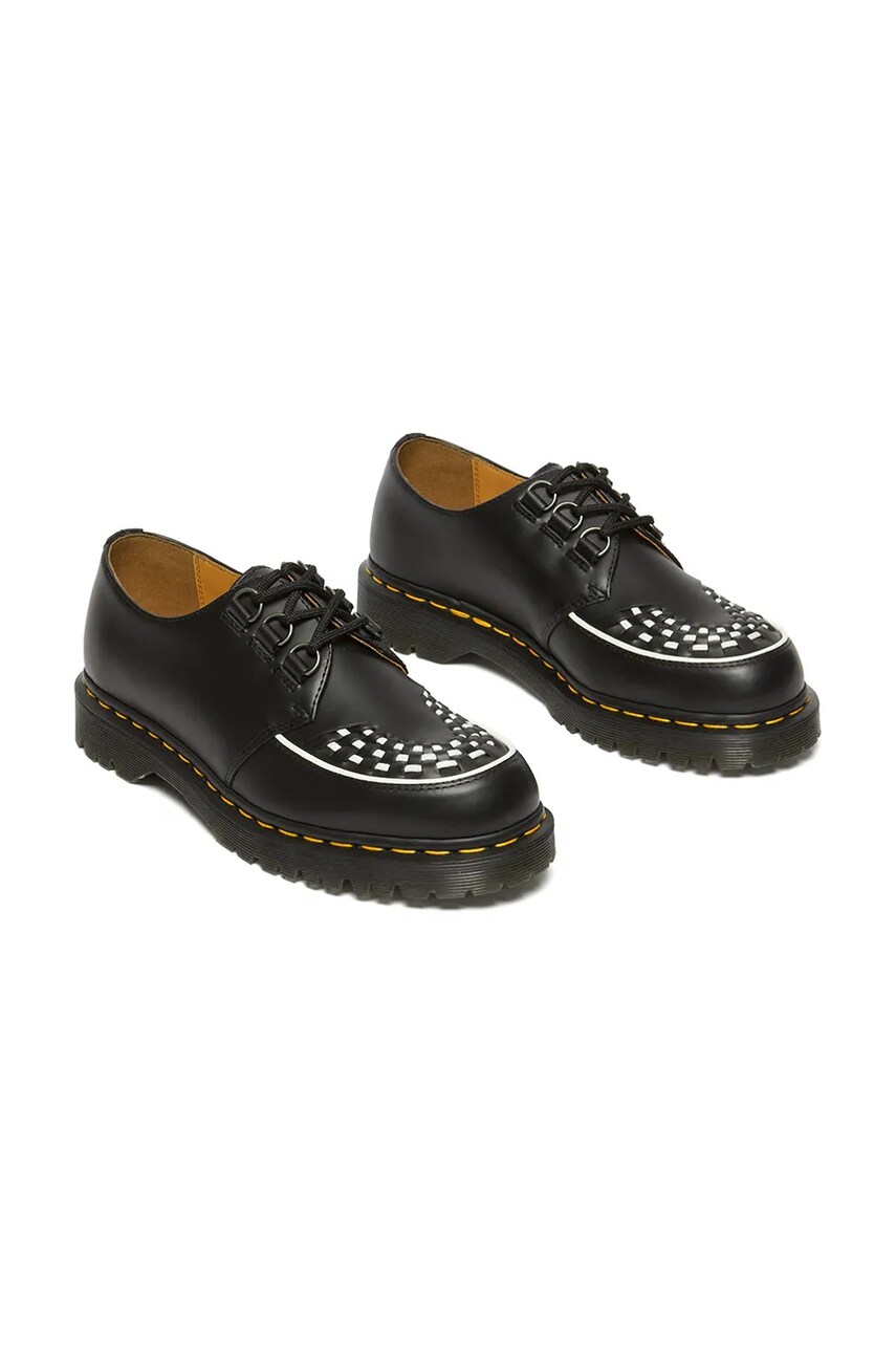 Шкіряні туфлі Dr. Martens Ramsey колір чорний на плоскому ходу DM31499001