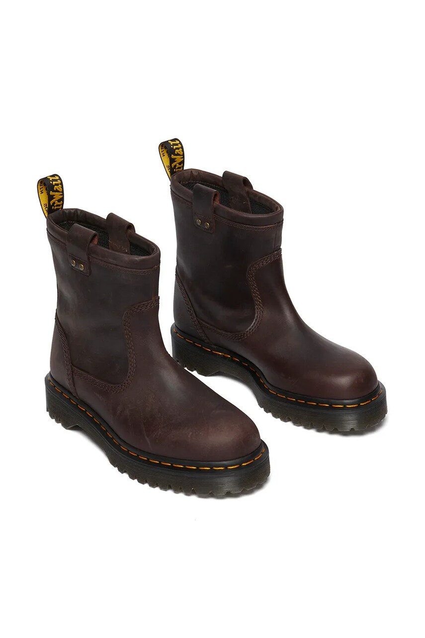 Шкіряні черевики Dr. Martens Anistone Lo жіночі колір коричневий на плоскому ходу DM31880201