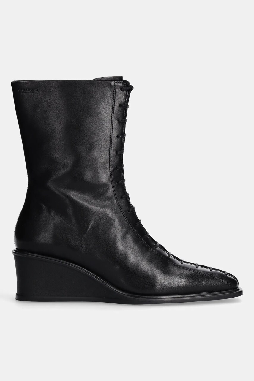 Шкіряні черевики Vagabond Shoemakers AINO жіночі колір чорний на танкетці 5829-301-20
