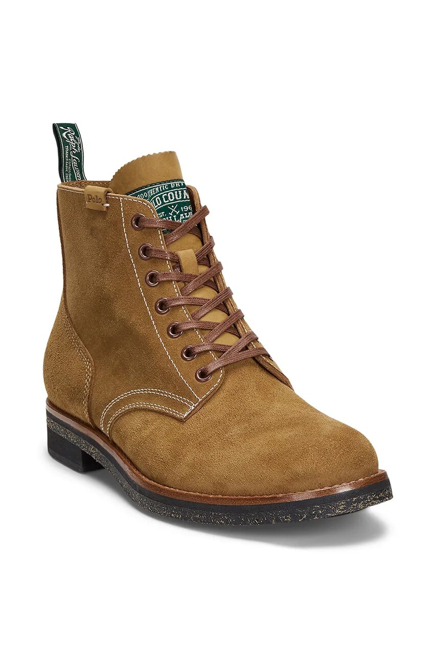 Замшеві кросівки Polo Ralph Lauren Radford Boot чоловічі колір коричневий 812945525001