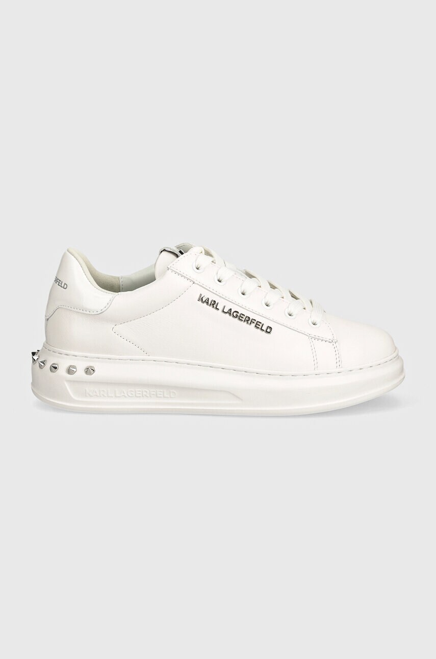 Шкіряні кросівки Karl Lagerfeld KAPRI MENS колір білий KL52574A