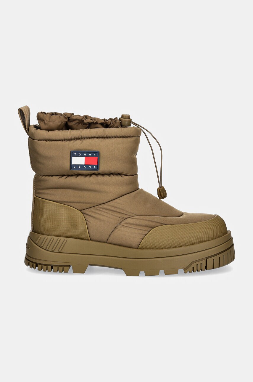 Зимові чоботи Tommy Jeans TJM SNOW BOOT колір зелений EM0EM01449