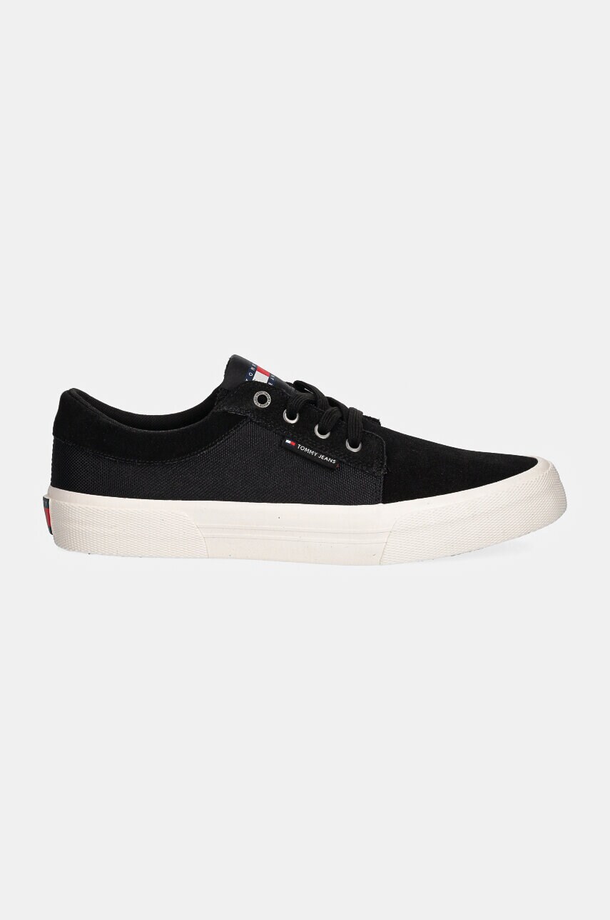 Кеди Tommy Jeans TJM VULC. SKATER MIX MATERIAL чоловічі колір чорний EM0EM01456
