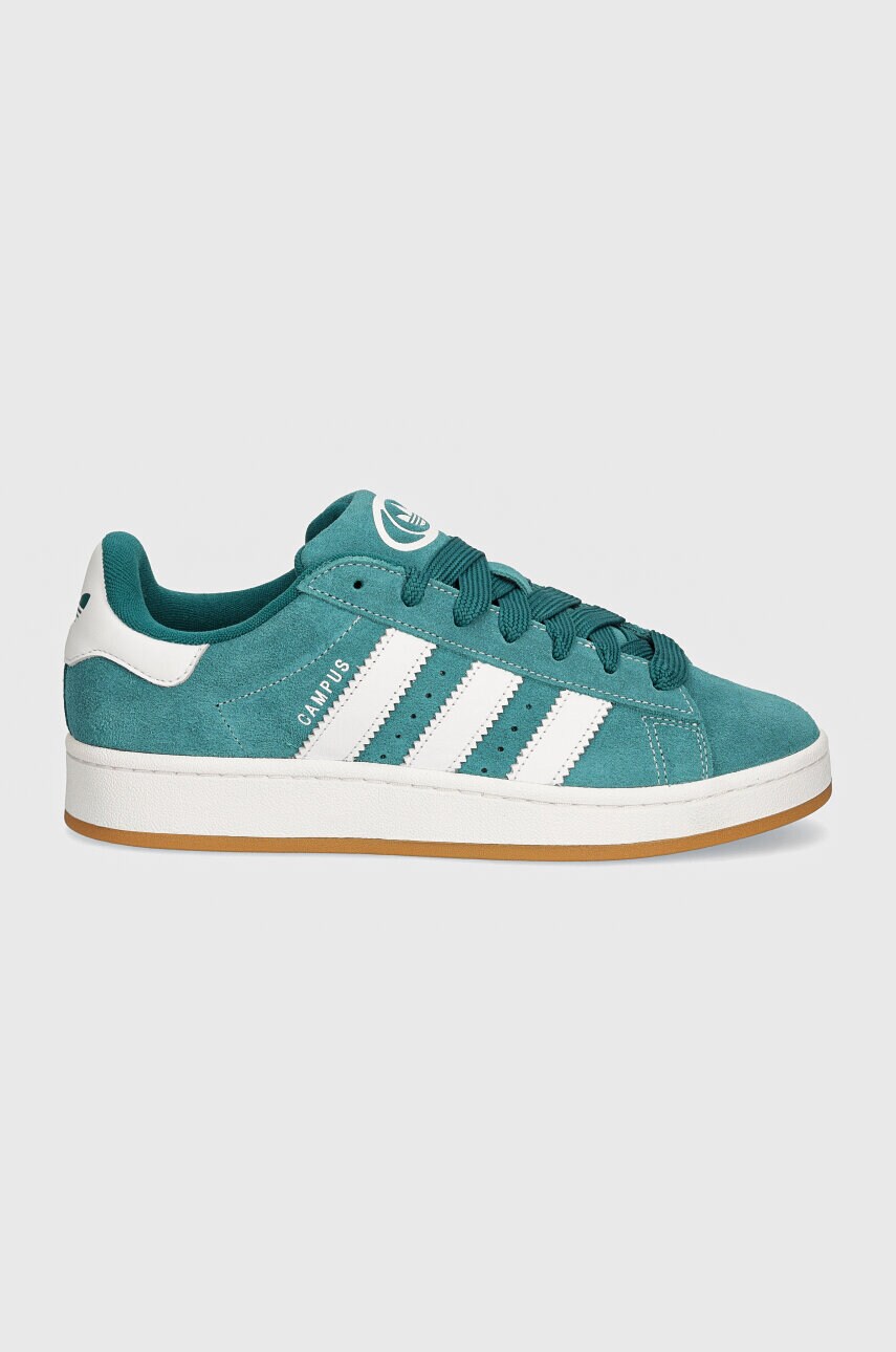 Замшеві кросівки adidas Originals Campus 00s колір зелений ID1437