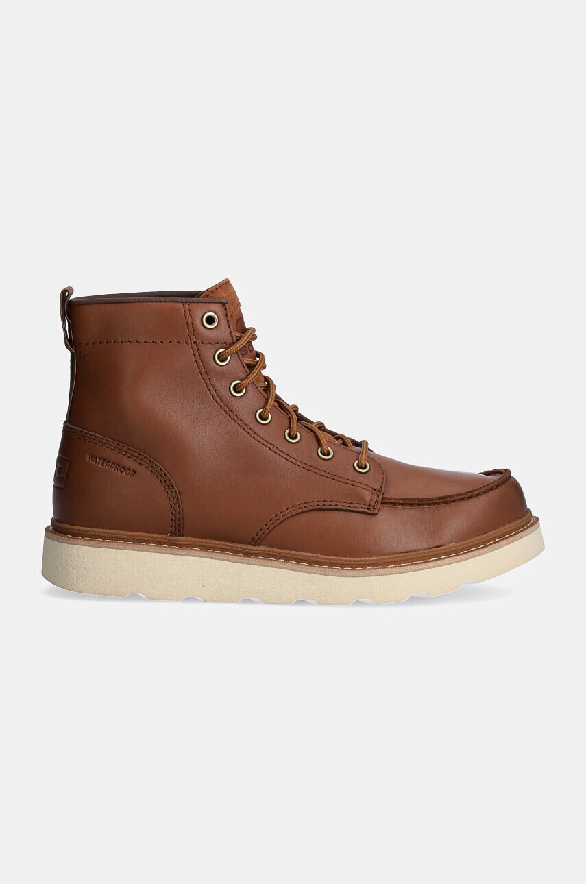 Шкіряні черевики Sorel SLABTOWN 62 MOC WP чоловічі колір коричневий 2078331242