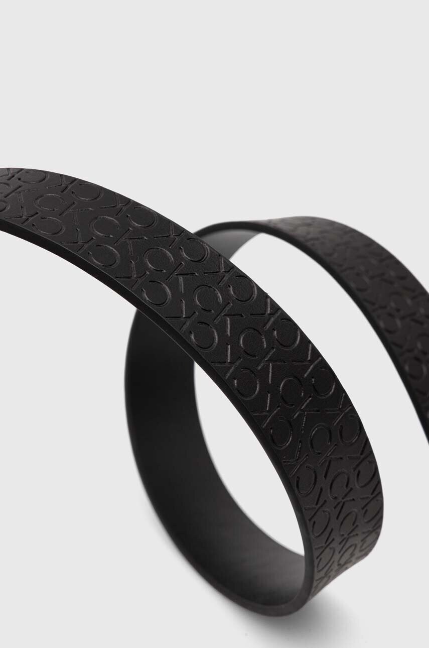 Двосторонній шкіряний ремінь Calvin Klein чоловічий колір чорний K50K511965
