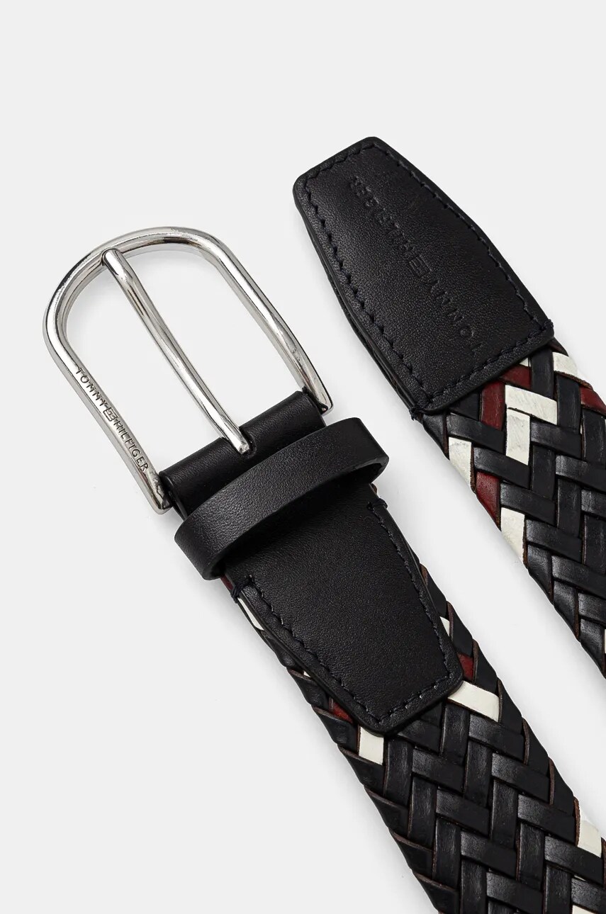 Шкіряний ремінь Tommy Hilfiger чоловічий колір синій AM0AM12824