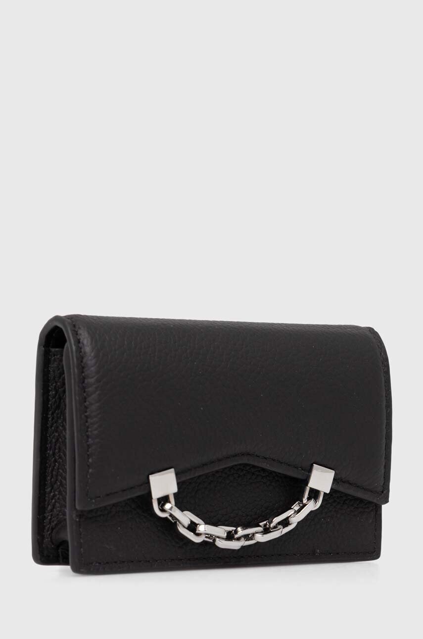 Шкіряний гаманець Karl Lagerfeld жіночий колір чорний 245W3210