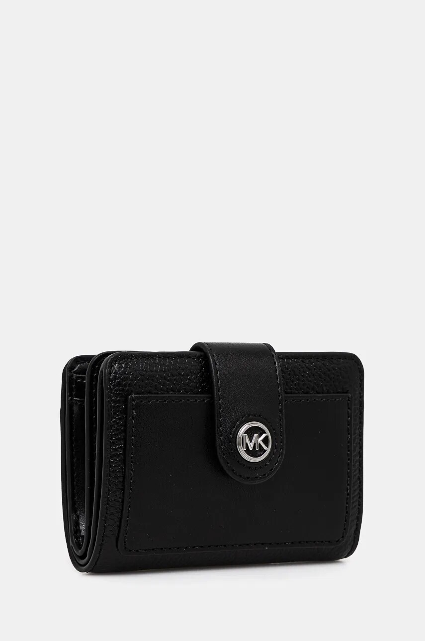 Шкіряний гаманець MICHAEL Michael Kors жіночий колір чорний 32H3S0KD5L