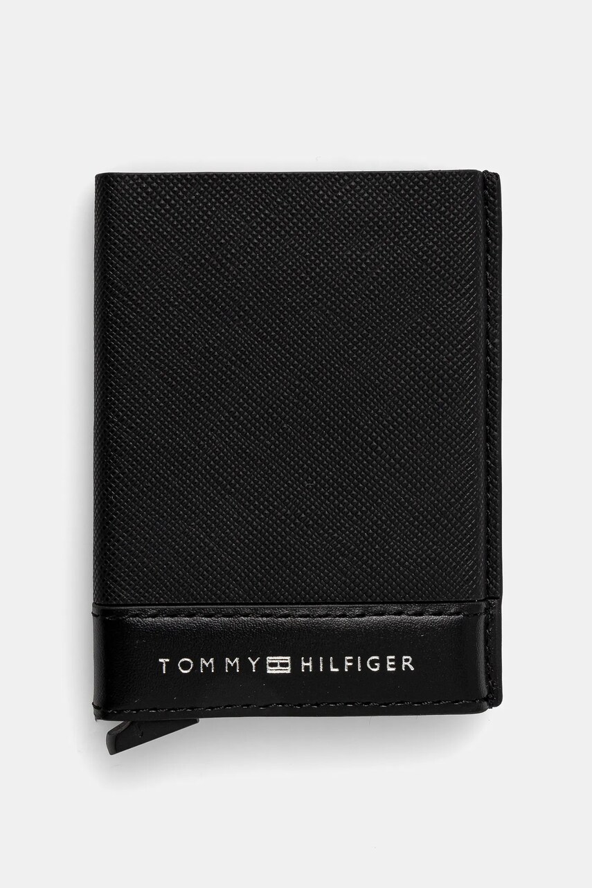 Чохол для карток і брелок Tommy Hilfiger колір чорний AM0AM13127