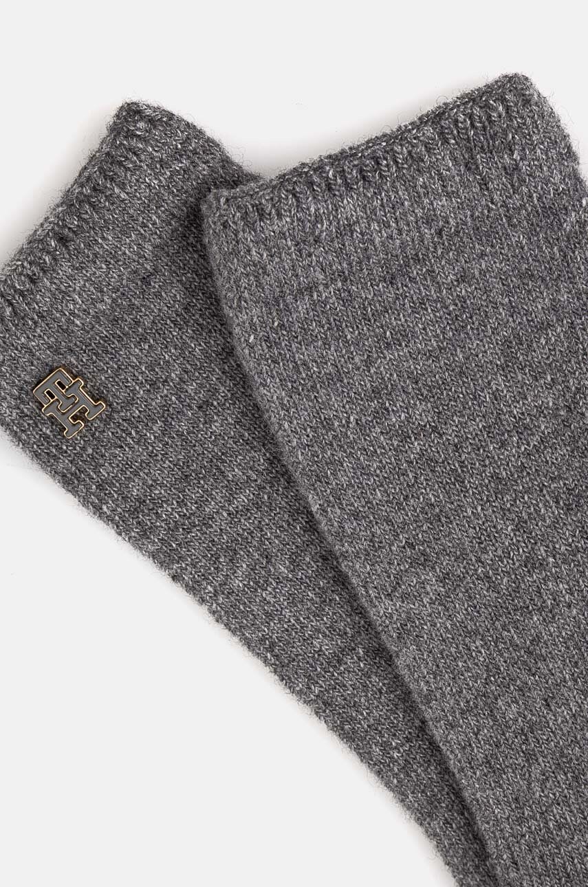 Рукавички Tommy Hilfiger жіночі колір сірий AW0AW16656