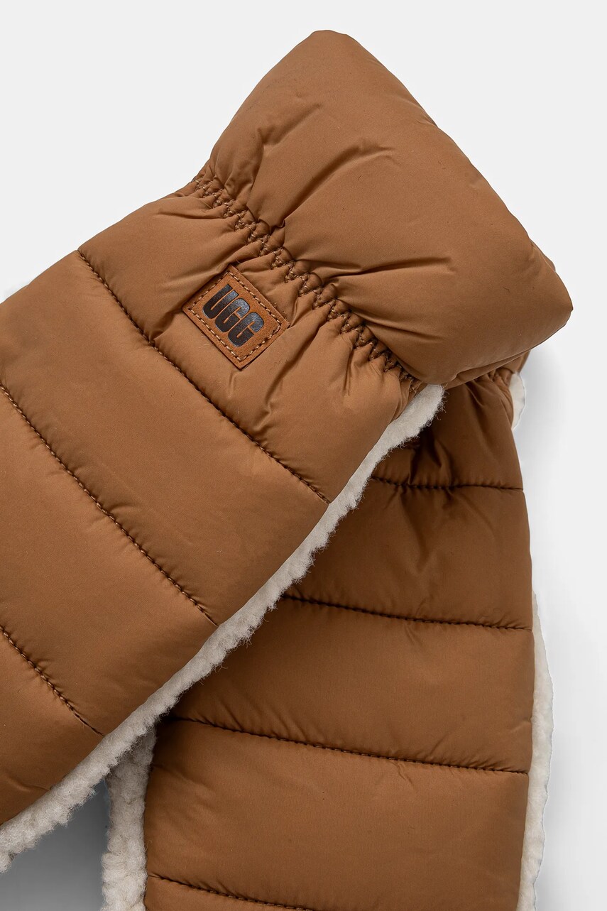 Рукавички UGG W AW FLUFF MITTEN колір коричневий 101019