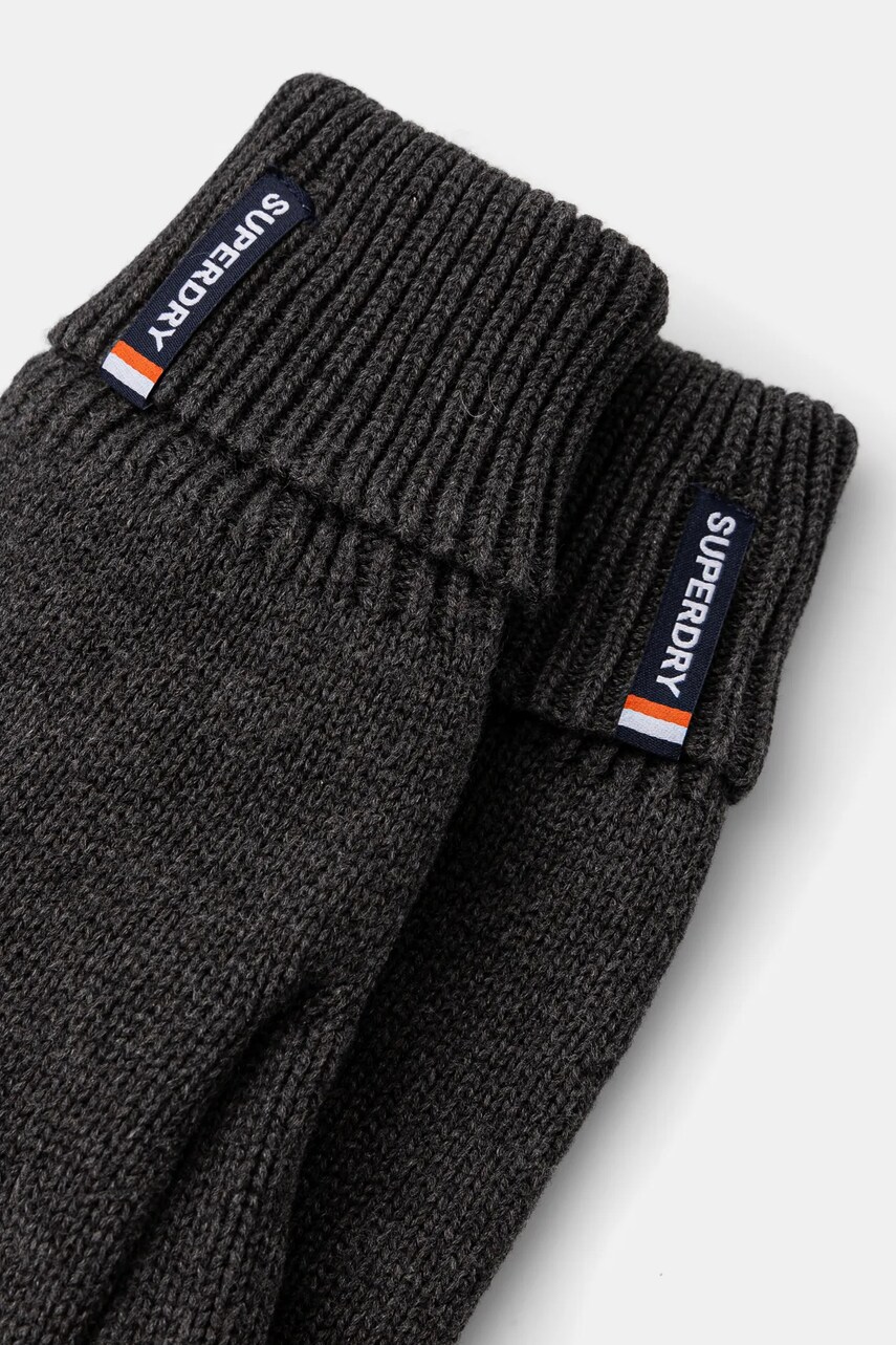 Бавовняні рукавички Superdry колір сірий M9310076A-VZ5