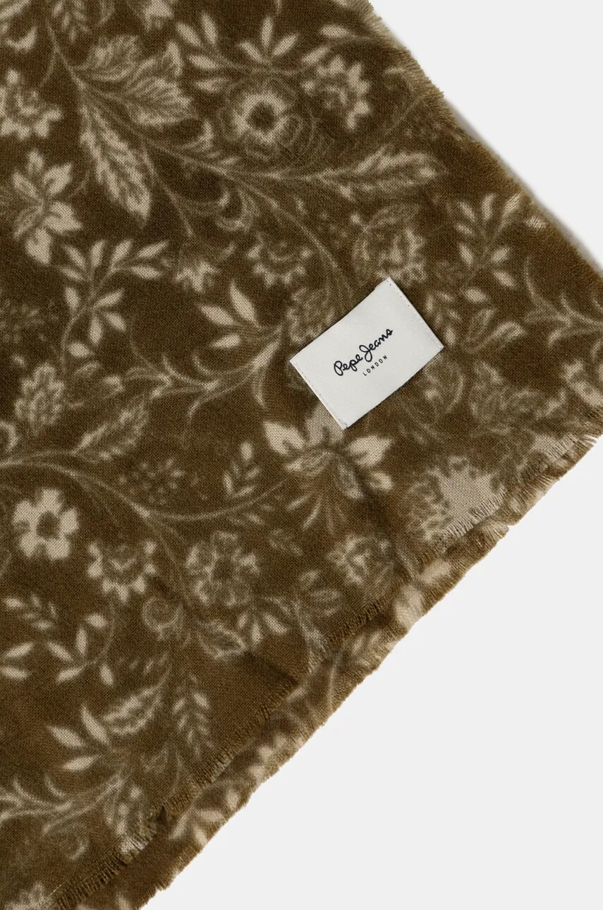 Шарф Pepe Jeans WIRAYA SCARF жіночий колір зелений візерунок PL110687